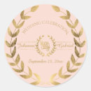 Search for gold wreath wedding stickers Simple