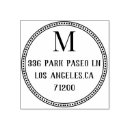 Search for classic monogram return address rubber stamps Round