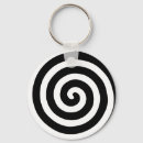 Search for spiral keychains Black and white