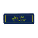 Search for blue and yellow return address labels Simple