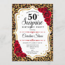 Search for white leopard invitations Gold glitter