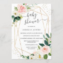 Search for blush pink gold baby shower invitations Floral