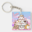 Search for meow square keychains Cute