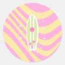 Search for retro surfboard stickers Pink