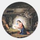 Search for jesus in a manger stickers Bethlehem