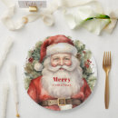 Search for santa claus paper plates Watercolor