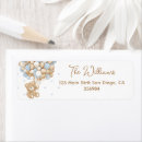Search for cute teddy bear return address labels Blue