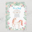 Search for unicorn baby boy shower invitations Cute