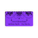 Search for goth wedding return address labels Purple