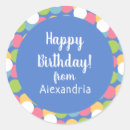 Search for blue dot stickers Happy birthday
