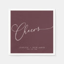 Recherche de burgundy wedding napkins Élégant