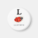 Recherche de coccinelle rouge magnets Illustration