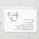 Search for time on invitations Black and white