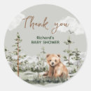 Recherche de vert forêt autocollants Baby shower boisé