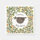 Search for sloth napkins Sloth baby shower
