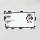 Search for moo standard business cards Animal