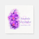 Search for purple orchid napkins Watercolor