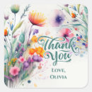 Search for garden baby shower stickers Watercolor wildflowers