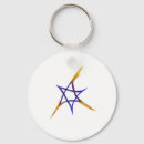 Search for jewish star of david keychains White