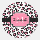 Search for pink leopard labels Initial