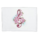 Search for music notes pillowcases Pink