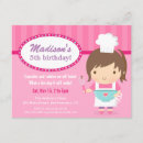 Search for kids cooking party invitations Pink