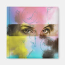 Recherche de carres abstraits magnets Vintage