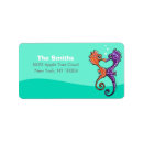 Search for sea horse return address labels Under the sea