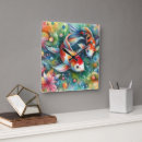 Recherche de poissons colorés horloges Aquarelle