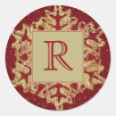 Search for monogrammed snowflake stickers Gold