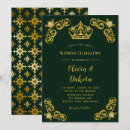 Search for royal green wedding invitations Gold