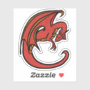 Search for cool dragon stickers Red
