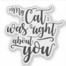 Recherche de citation drôle de chat autocollants Pour amateur de chats