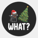 Search for funny black cat stickers Xmas