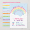 Recherche de pastel 1ans anniversaire invitations Anniversaire arc en ciel