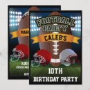 Search for football field birthday invitations Boys