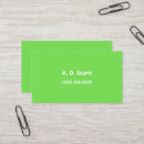 Search for lime green business cards Plain