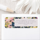 Search for fall flower return address labels Elegant