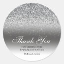 Search for silver thank you wedding stickers Elegant