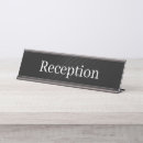 Search for reception name plates Waiting room notice