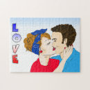 Recherche de baiser vintage puzzles Rétro
