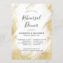 Search for gold white rehearsal dinner invitations Chic