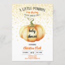 Search for little pumpkin on the way invitations Orange
