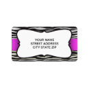 Search for pink zebra return address labels Stripes