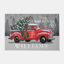 Search for retro christmas doormats Vintage red truck