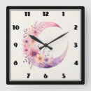 Search for crescent moon clocks Flowers