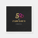 Search for 50th birthday plates and napkins Fifty and fabulous
