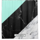 Search for black and white marble shower curtains Geometric