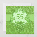 Search for 55th emerald wedding anniversary invitations Green