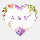 Recherche de coeur fleuri autocollants Violet